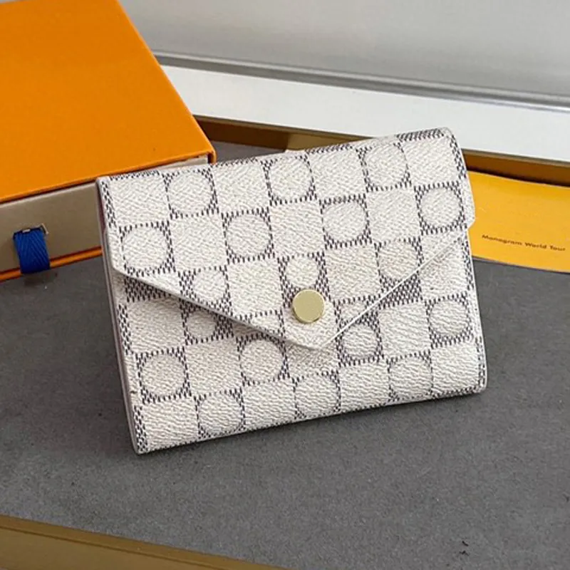 Nieuwe designer tas Leren handtas Luxe designer handtassen Mode portemonnee Witte geruite portemonnee Damesmode clutch Bag Designer clutch bags 001A