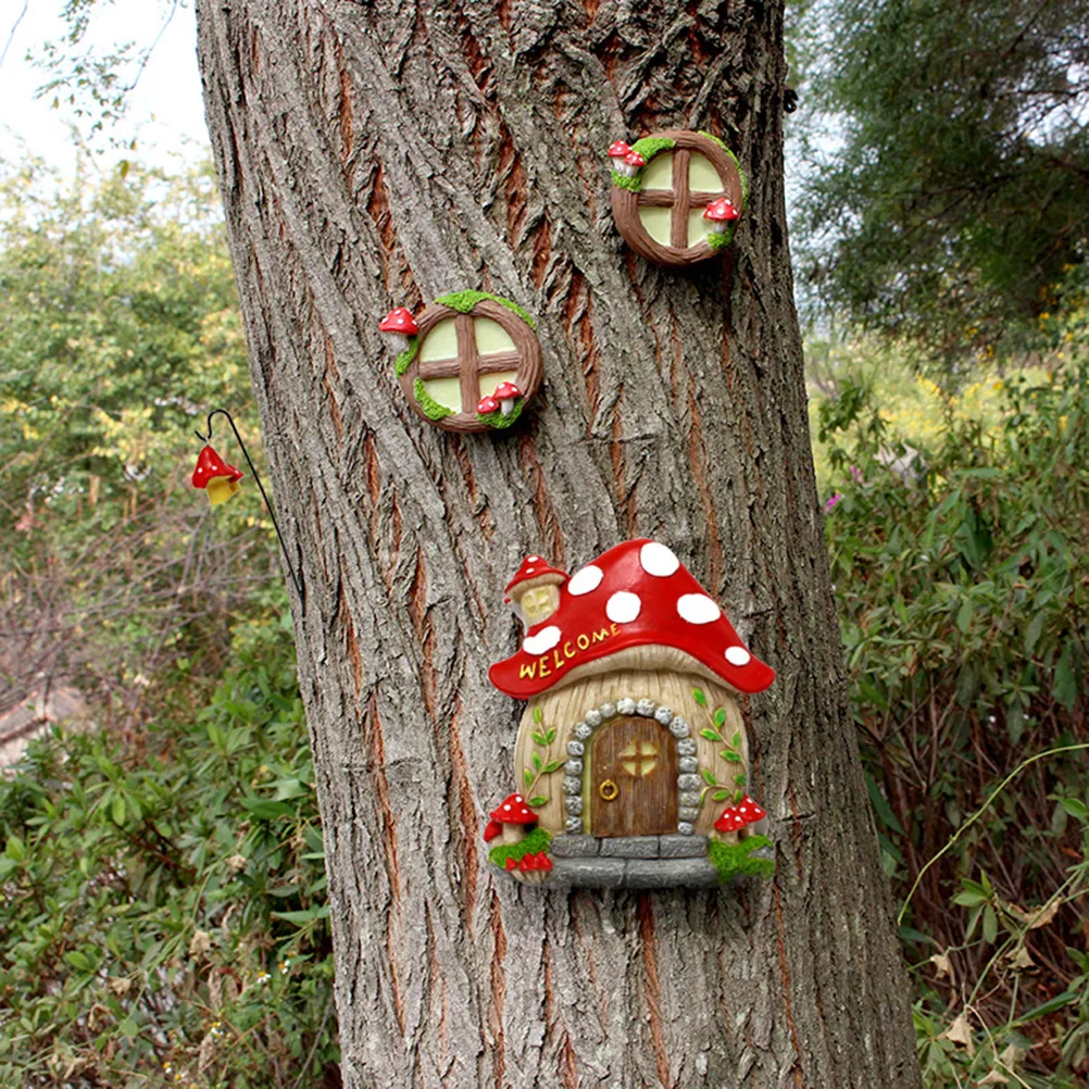 Decorações de jardim brilham na decoração de escultura de arte do quintal escuro para crianças em miniatura de fada de fada ao ar livre acessórios com lanterna 230422