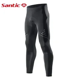 Cycling Pants Santic Men`s Cycling Pants 4D Padded Compression Long Riding Bicycle Tights Breathable Reflective Mountain Bike Sport Leggings 231120