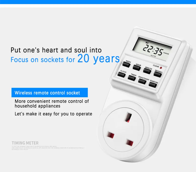 Weekly Plug Timer Digital Timer Plug - Weekly Programmable Electrical Outlet Timer Switch ...