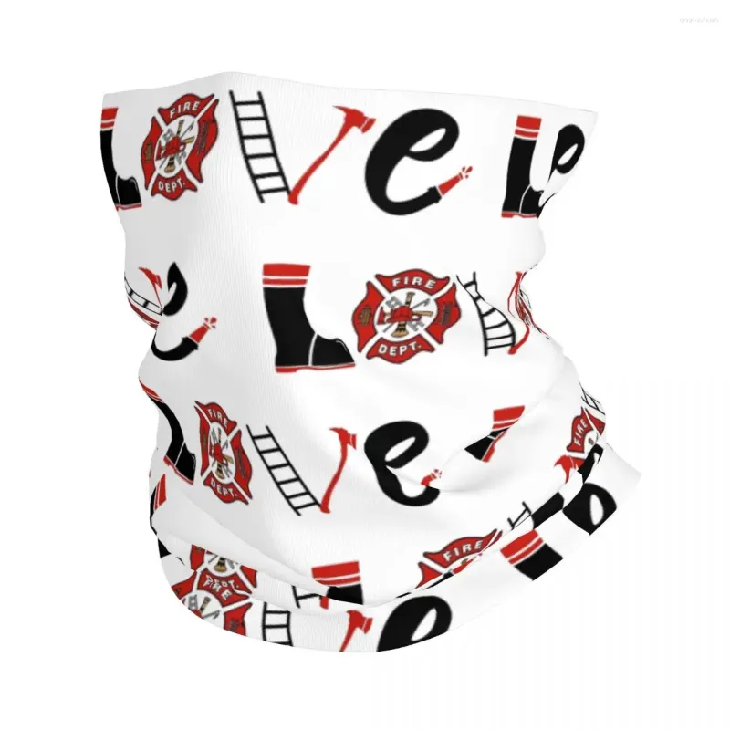 Halsdukar älskar brandman Fire Rescue Bandana Neck Cover Balaclavas Wrap Scarf Multifunktionellt pannband som körs för män kvinnor vuxen