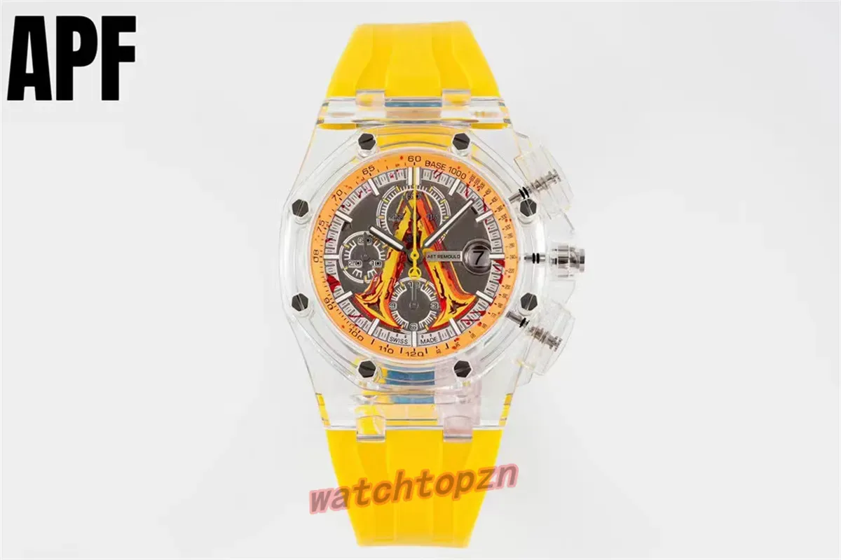 APF montre Offshore Series Sparta Gift Tape Sunshine Yellow Décoloration Green Dragon montres de designer montres pour hommes