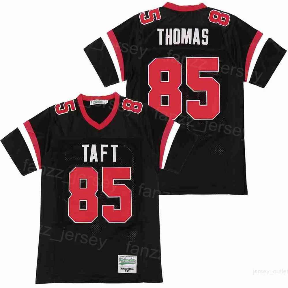 Football High School 85 Michael Thomas Taft Jerseys Breathable College Retro Team Away Navy Blue Pure Cotton Moive Pullover University HipHop Embroidery Uniform