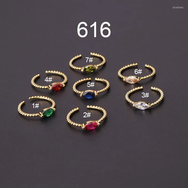 Cluster Ringe 1 Stück Einfache Farbe Pferd Augenform Zirkon Ring Für Frauen 2023 Modeschmuck Einstellbare Öffnung Teenager