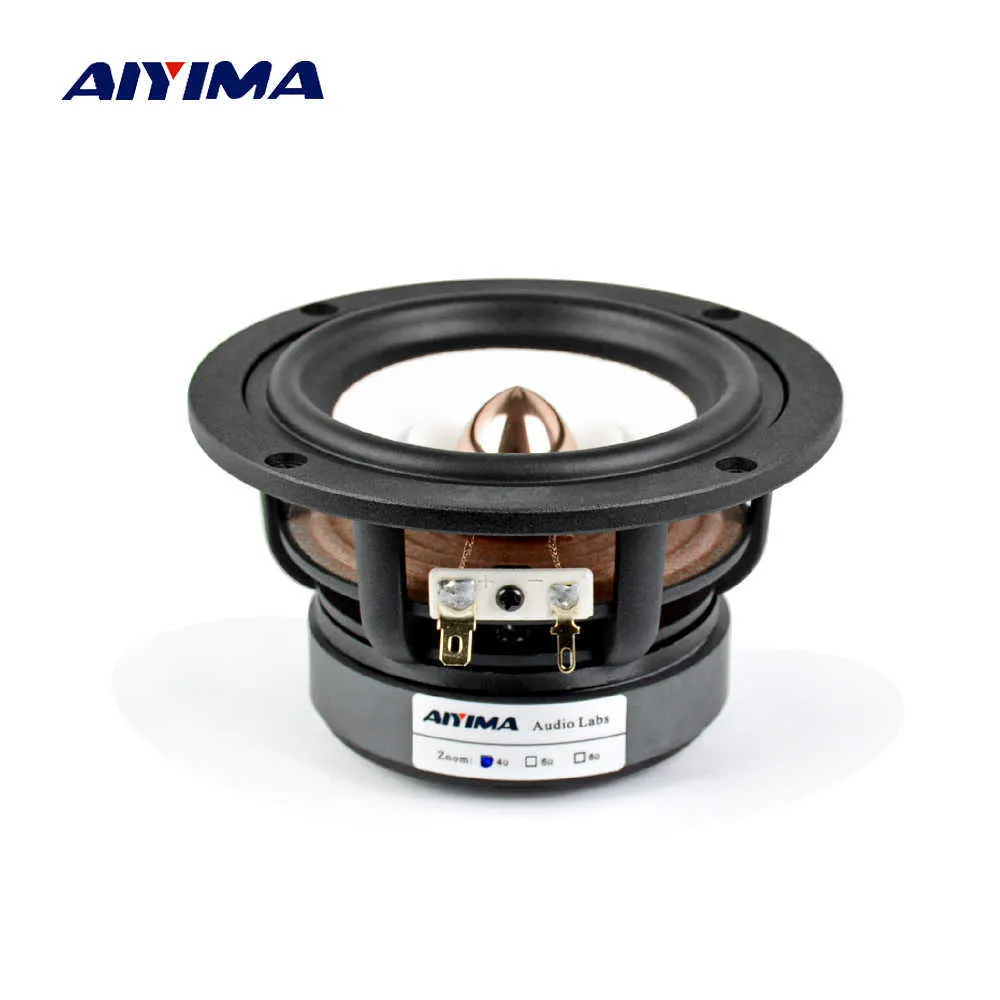 Haut-parleurs d'étagère AIYIMA Audio 4 pouces gamme complète haut-parleur 4 8 Ohm 30W Hifi Treble Mediant Bass bureau musique son haut-parleur bricolage 1PC W0422