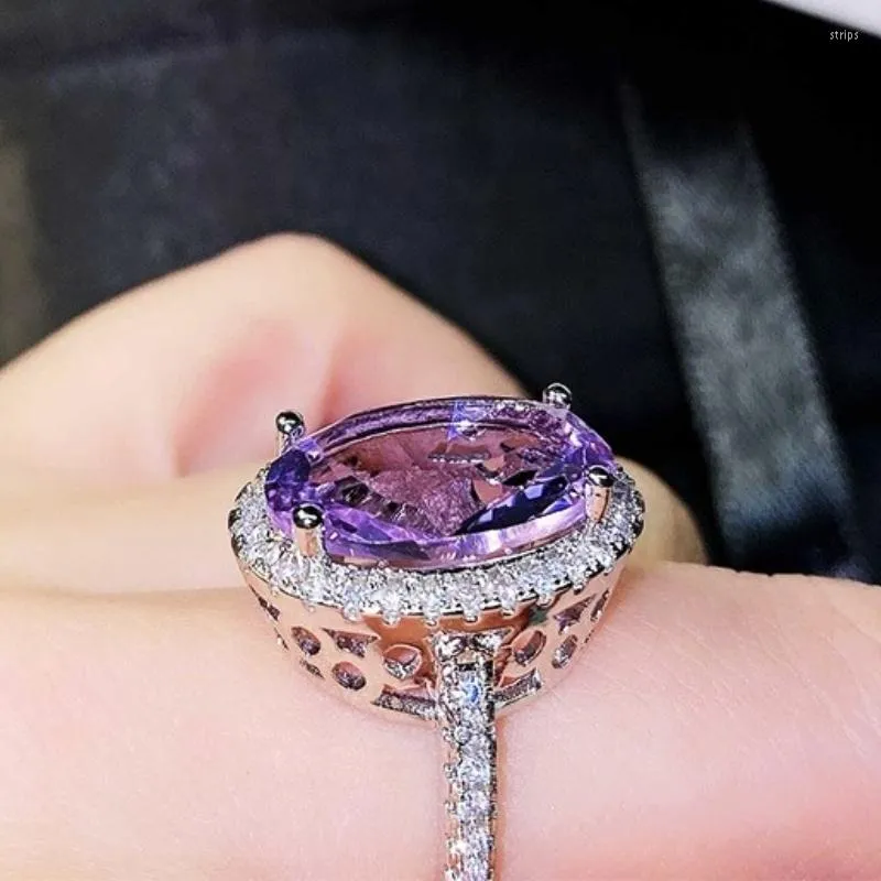 Rings de cluster caoshi design delicado anel de dedo para fêmea deslumbrante cristal cz jóias acessórios de festa vintage presentes de aniversário mulheres mulheres