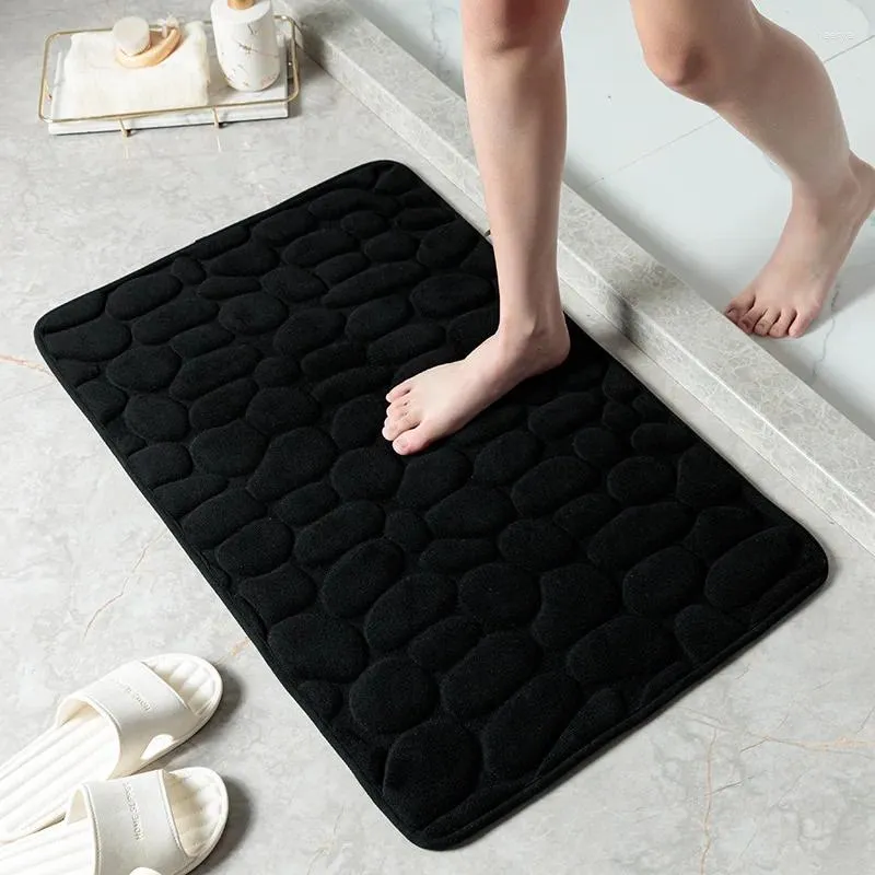 Carpets Pebble Embossed Doorway Carpet Household Doormat Toilet Simple Wind And Water Absorption Feet