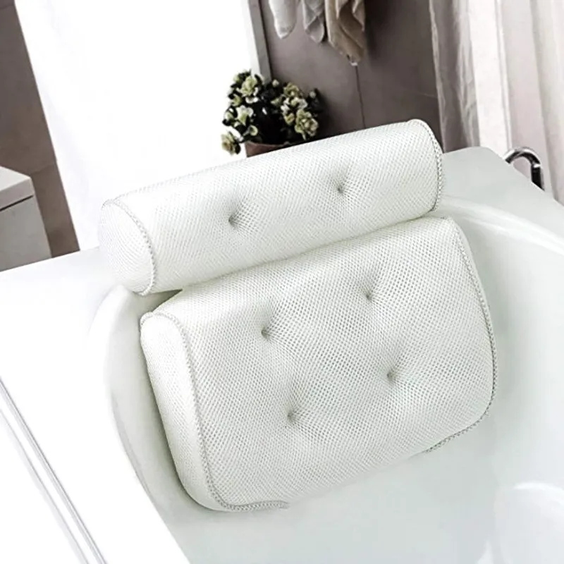 Pillow Spa Bath Non Slip com xícara de sucção Tubos do pescoço Suporte de apoio da cabeça S espessada Cushion Cushion 230421