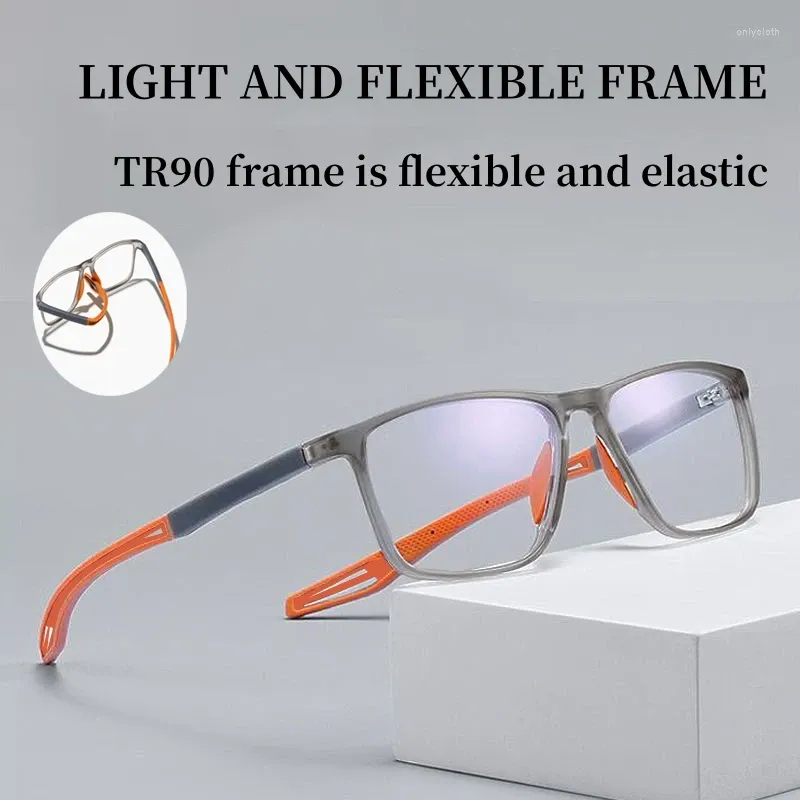 Sunglasses Anti-blue Light Myopia Eyeglasses Ultralight TR90 Sport Short Sight Men Near Optical Eyewear Diopters 0 To -6.0