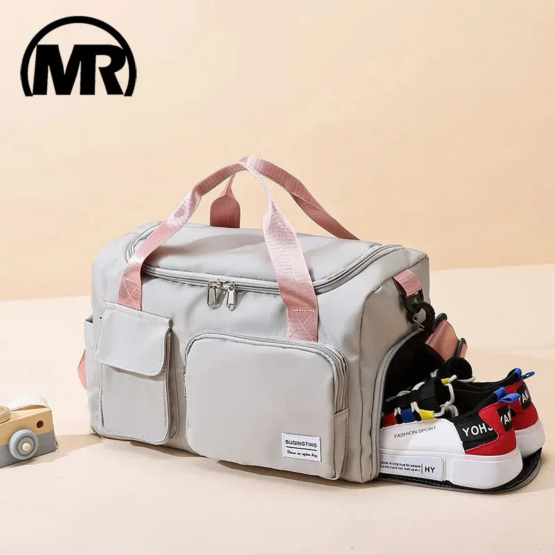 Duffel Bags MARKROYAL Sacos de lona de viagem Bolsa de ginástica para mulheres Duffle Bags Impermeável Ombro Sapato Compartimento Bolso Bolsa Drop 231122