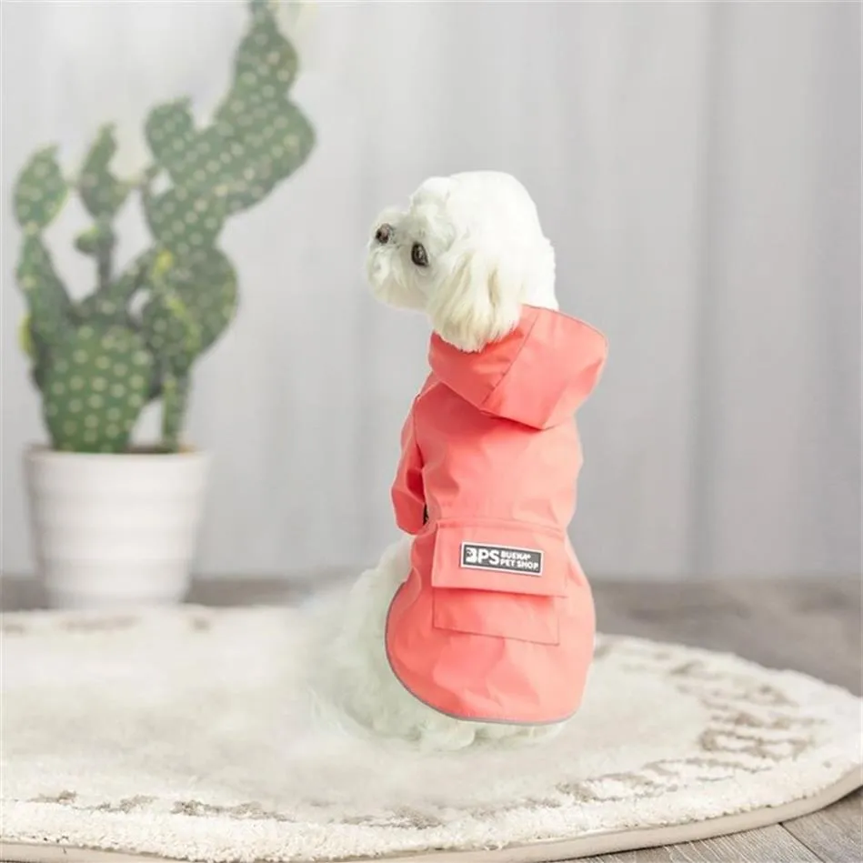 Cat Dog Hooded Raincoat Puppy Cats Rain Coat Waterproof Jacket for Dogs Spring Aummer Soft Thin Dog Clothes XS-3XL 2011092419