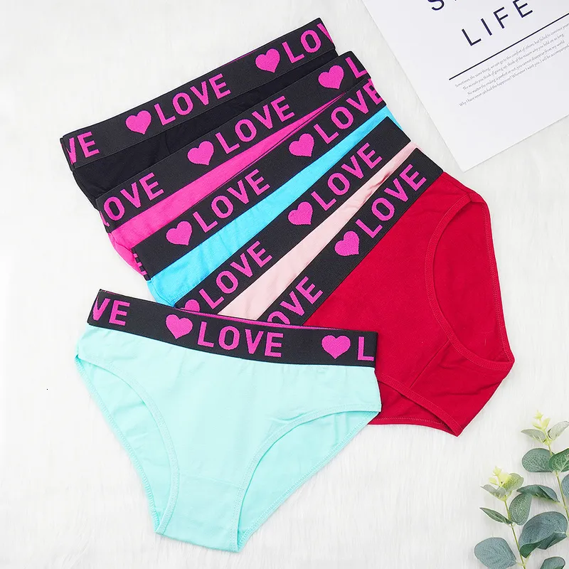 Bragas de mujer Bragas de algodón Calzoncillos de mujer 6pcsset Pantalones cortos de tiro medio Carta de moda sexy MLXL Bikini Calzoncillos femeninos Venta al por mayor Lotes a granel 230421