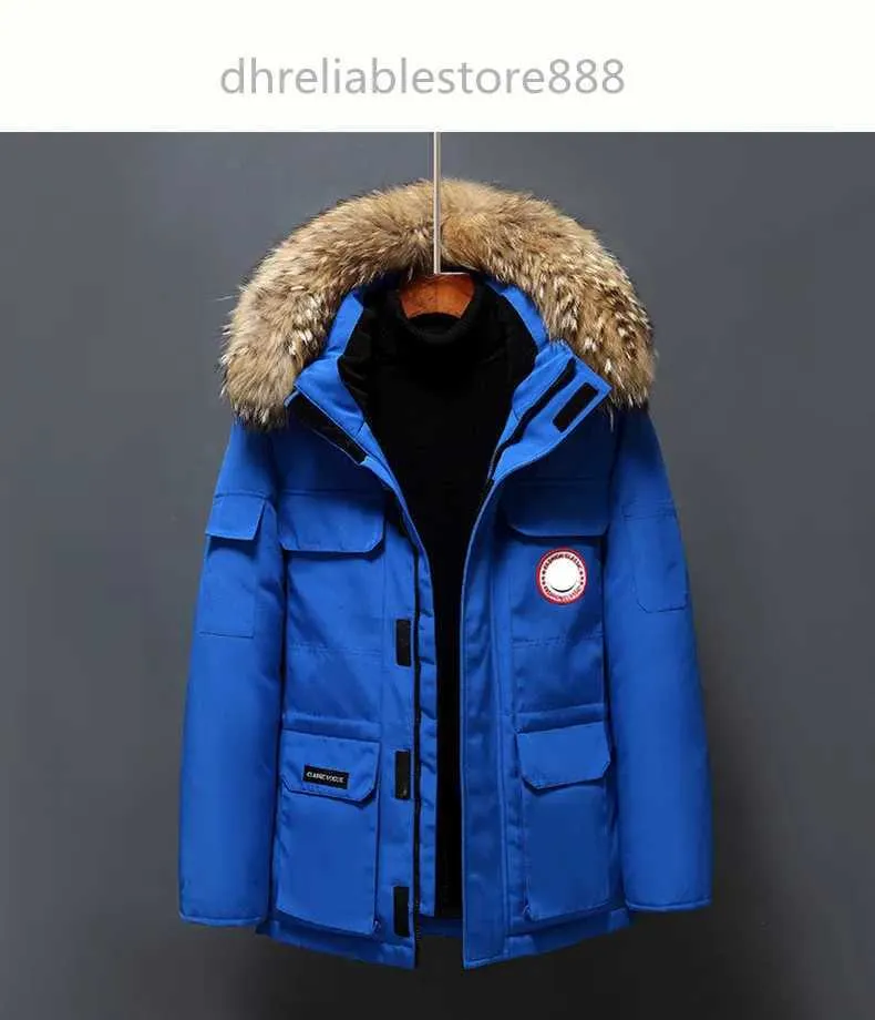 Damen- und Herren-Daunenjacke, Winter, neuer kanadischer Stil, überwunden, Arbeitskleidung für Liebhaber, dicke Gänsedaunen, Herrenbekleidung, US-Größe S – 4XL98oe