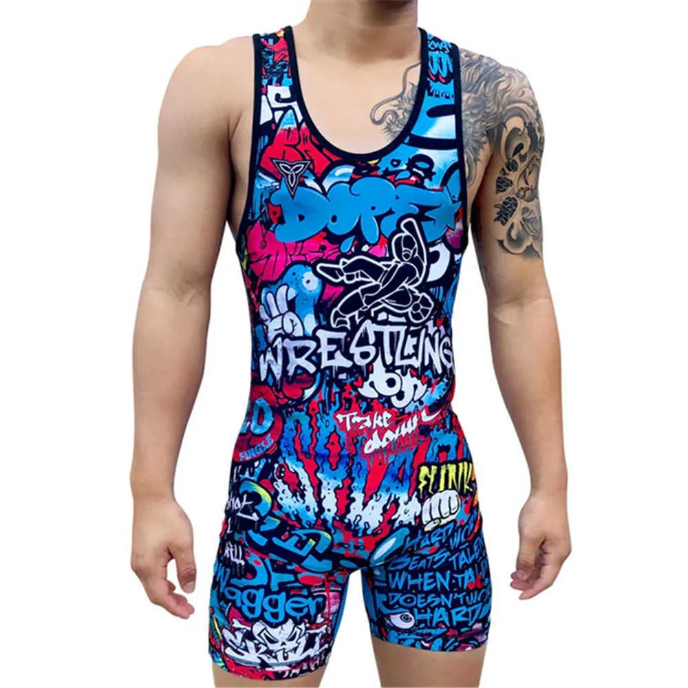 Set di maglia ciclistica Set di uomini Wrestling canottiere Skinsuit body sport fitness vestiti di corsa velocità powerlift abiti da bagno in palestra j230422