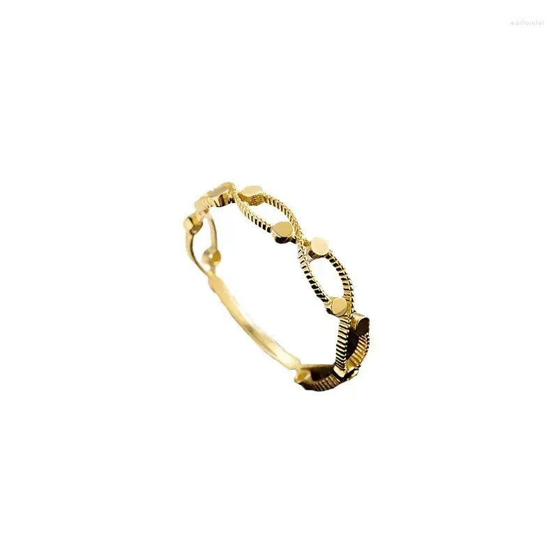 Cluster Rings Pure 18-Karat Gold Ring Vine Winding Small Exquisite