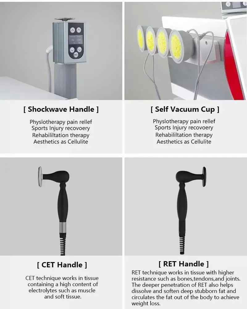 3 in 1 CET&RET Smart Tecar+EMS+Shock Wave Extracorporeal Focused ED Shockwave Therapy For Erectile Dysfunction Shockwave Machine