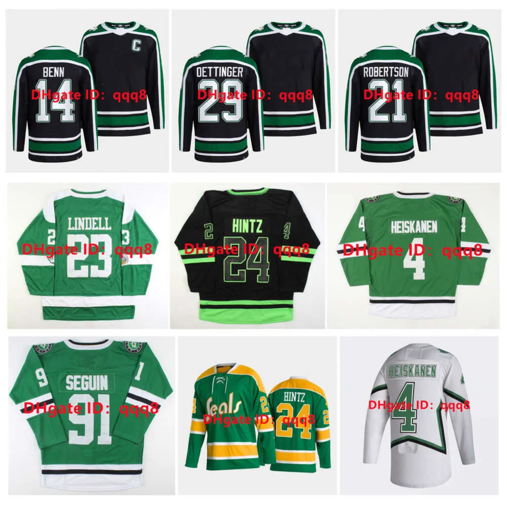 2022 REDRO RETRO TYLER SEGUIN DALLAS HOCKEY JERSEY نجوم جيمي Benn Jake Oettinger Miro Heiskanen Jason Robertson Roope Hintz Ryan Suter Rare