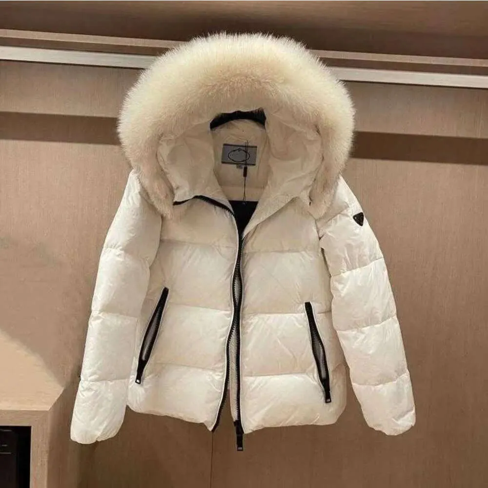 Top Luxe Ontwerpen Merkkwaliteit Dames Dame Meisje Donsjack Prandaits Merk Witte Eend Downs Vossen Bontkraag Pluizige Warme Gordel casual Parka