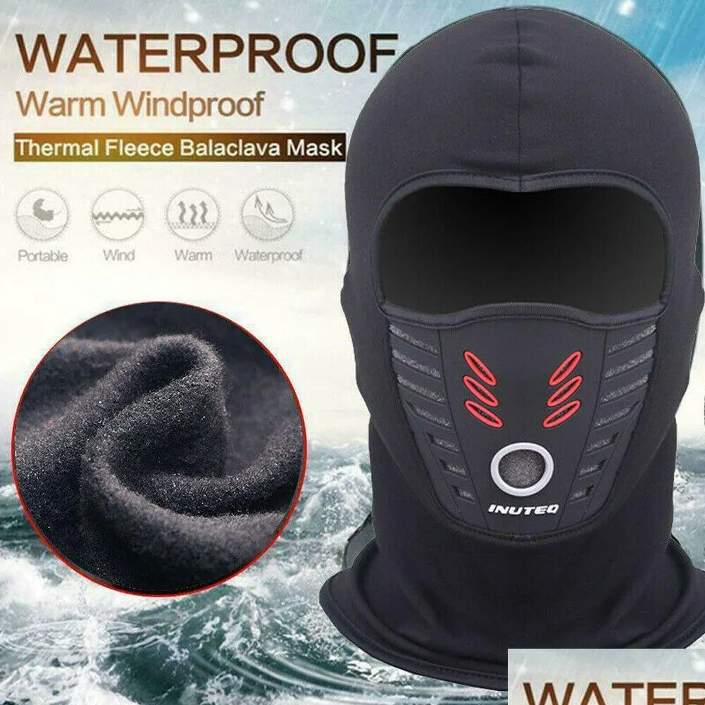 Motor Gezichtsmasker Fietsen Caps Maskers Zomerwinter Warm Fleece Antistof Waterdicht Winddicht Fl Er Hoed Nekhelm Clavas 230506 D Otqnp