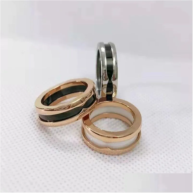 Band Rings New Mens Rings For Women Fashion Brand Vintage Designer Ring Wedding Jewelry Gift Love 15 Drop Delivery Jewelry Ring Dh1Iz