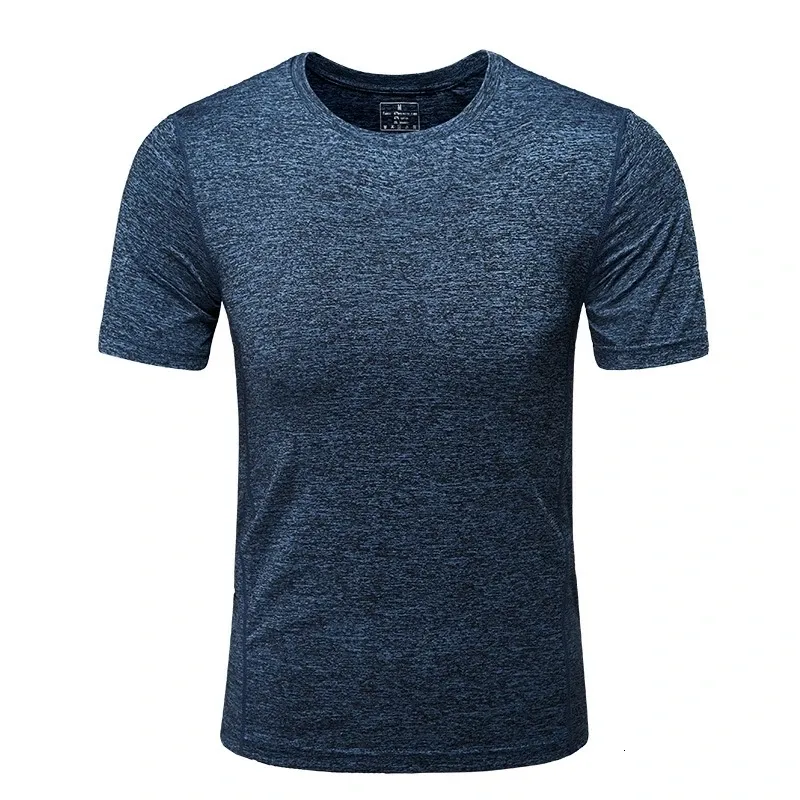 T-shirts pour hommes T-shirt en coton Chemise de course Hommes Séchage rapide Manches courtes Fitness T-shirts Formation Sport Chemise Rashgard 230422