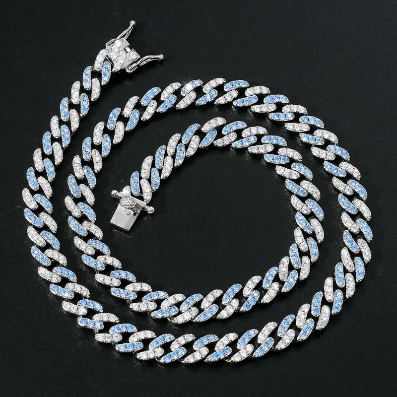 Chains Hip Hop Jewelry 9mm Single Row Full Of Cubic Zircon Cuban Chain Simple Necklace For Men Gift