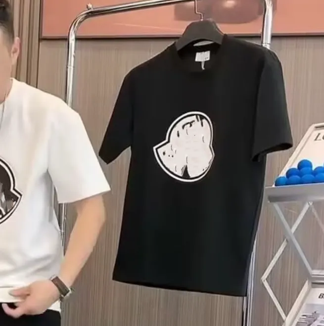 Pamuk Kısa Kollu T-Shirt Erkekler 2023 Yaz Yeni Moda Markası İnce Fit Yuvarlak Boyun Yarım Kollu Tişört