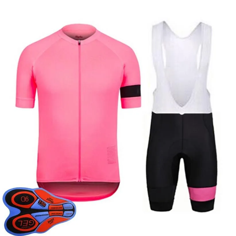 Mens Rapha Team Cycling Jersey bib shorts Conjunto de roupas de corrida de bicicleta Maillot ciclismo verão secagem rápida MTB roupas de bicicleta Sportswea328t