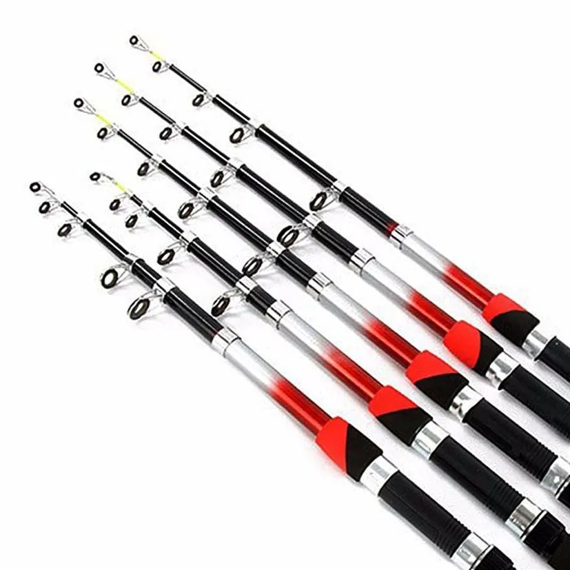 2019 Professionell teleskopfiskestång Glasfiber Fiske Pol Fiske Spinning Rod Fishrod Fishing Accessorie Glass SeaFishi308G