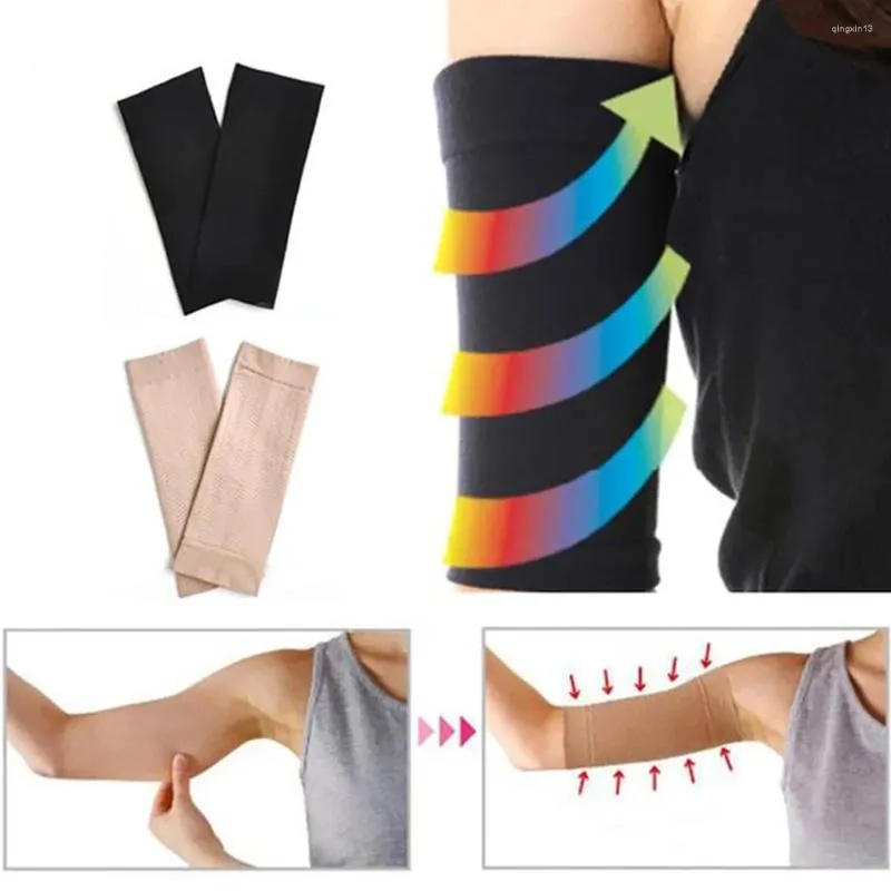 Women's Shapers 4 Pairs Alplean Weight Loss Arm Shaperwear Elastic Maam Seamless Sleeves Slimming Shaping