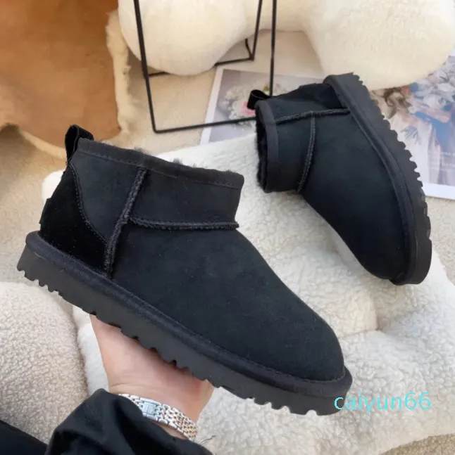 Classic Snow Boots Women Australian Fashion Slippers Super Mini Platform Winter Suede Wool Women's Warm Fur Ankle