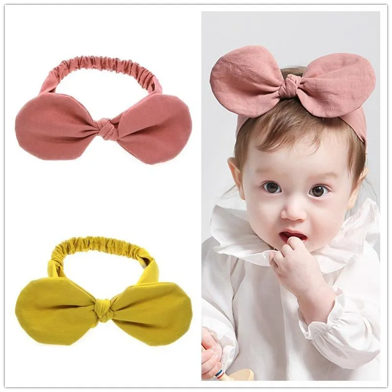 Fermagli per capelli Barrettes Lovely Shiny Bowknot Baby Hat Cute Tinta unita Ragazze Ragazzi Turbante Soft Born Infant Cap Berretti Head Wraps Bands