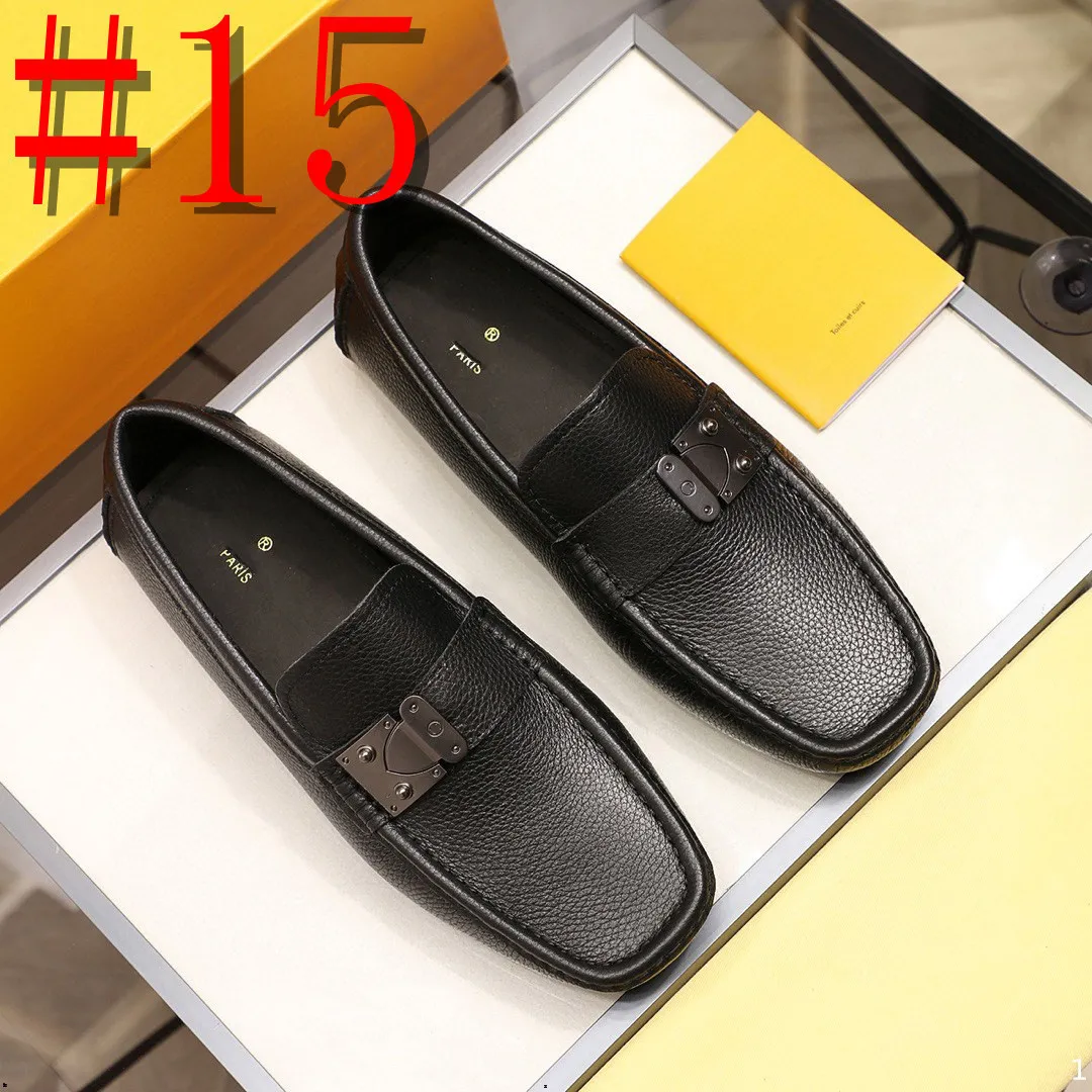 36 Model Nya designer Loafers för män Pig Suede Round Toe Solid Slip-On Business Men Luxurious Dress Shoes Free Frakt Storlek 38-47