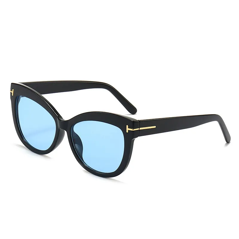 サングラスTsun Glasses Retro Cat Eye Women Men Designer Square Ladies Shades for Summer