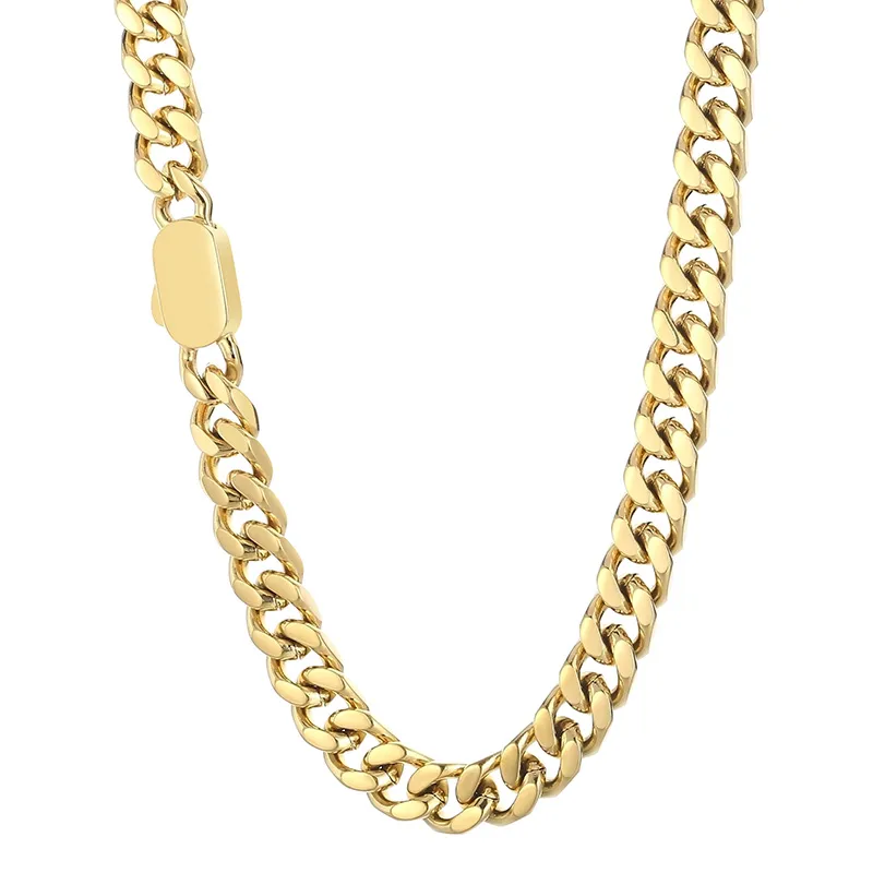 Herenketting Miami Cubaanse ketting Roestvrij staal Curb Link Chains kettingen voor mannelijke vrouwen jongens meisje vakantiegeschenken mode klassiek kettingontwerp 8mm breed 24inch