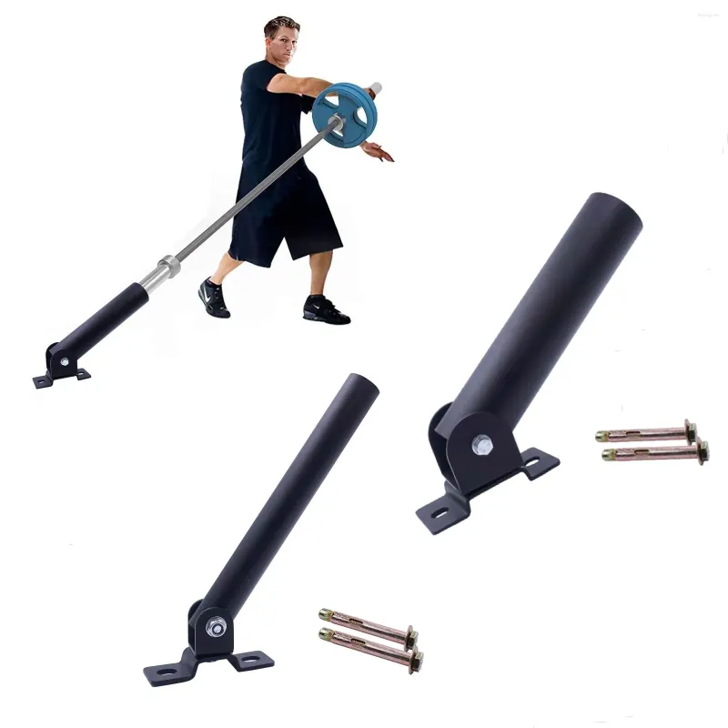 Wall Mount Landmine Attachment 25 50mm T Bar Row Holder for Gym Barbell Storage Floor Install Black Steel