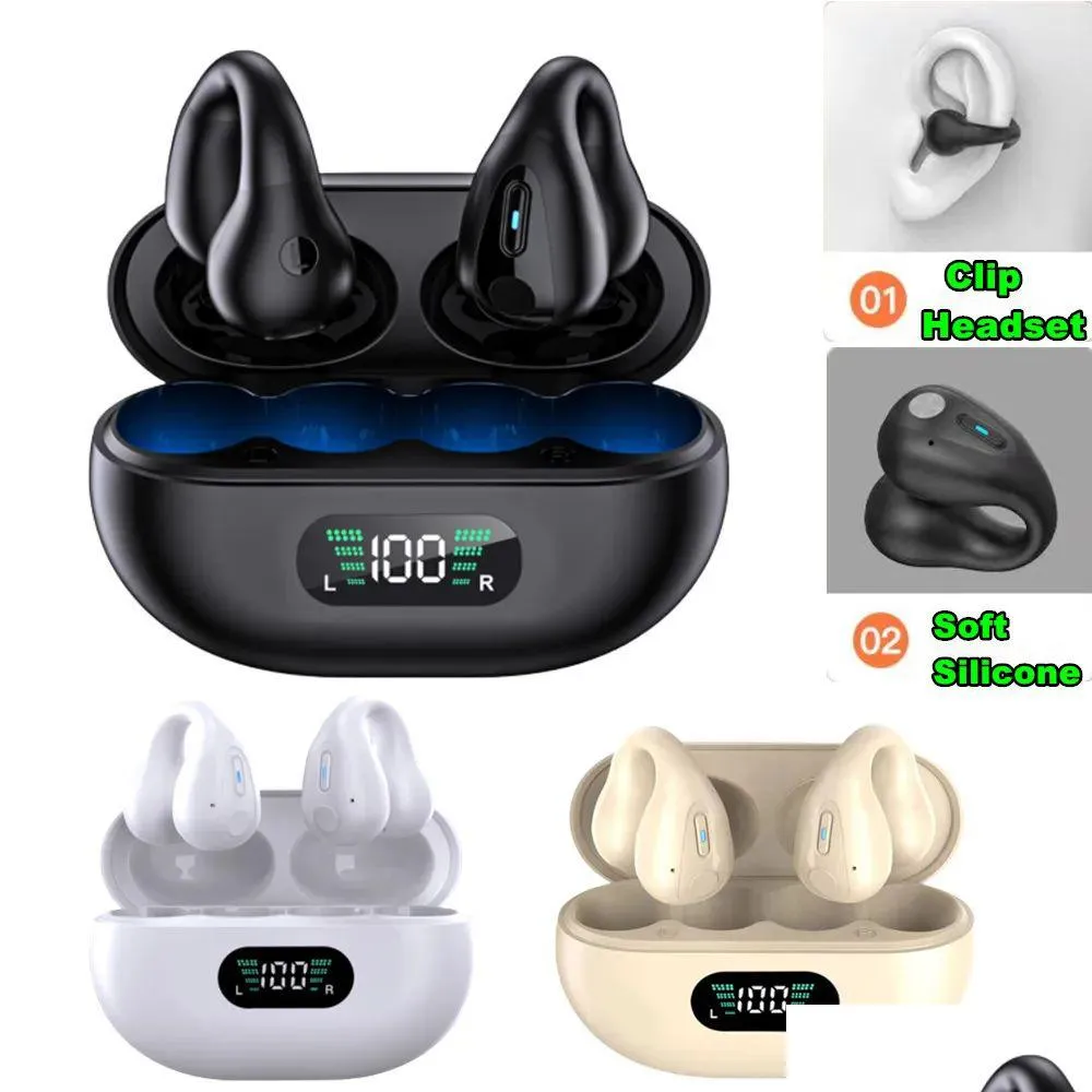 Fones de ouvido do telefone celular 2023 Q80 TWS Bluetooth Bone Condução Headset Sports Games Wireless Clip fone de ouvido com pacote de varejo dhksc