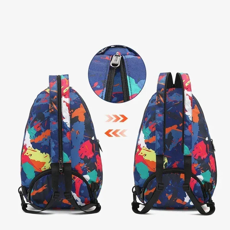 Sac De Raquette Badminton Imperméable – Double Compartiment 2 Raquettes – Tissu Oxford Résistant – Sangle Réglable – Sport & Loisirs