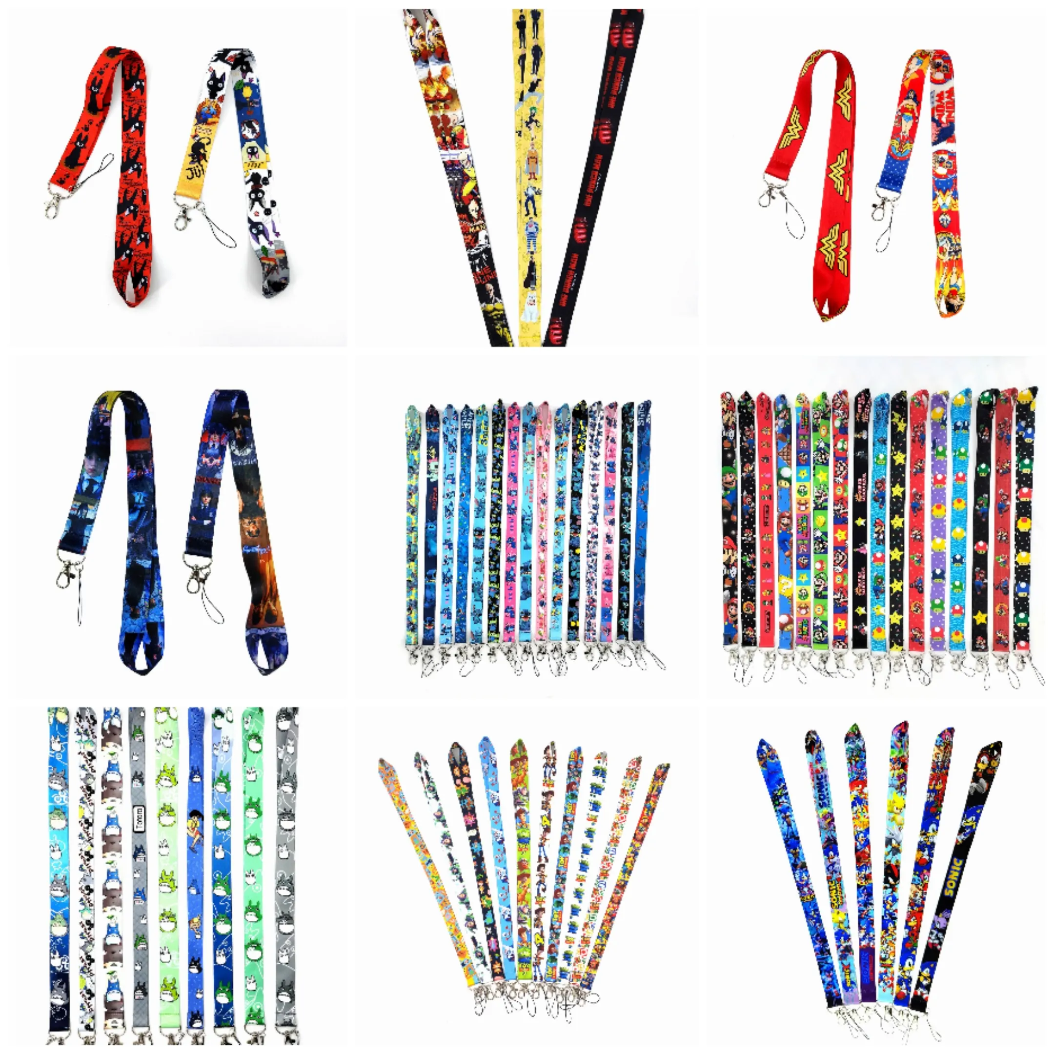 Cell Phone Straps Charms 30pcs Cartoon Japan Anime Movie Games Lanyard Key Chain ID Neck Holder Handbag Badge Boy Girl Keychain Gift Accessories Wholesale 2023 #003