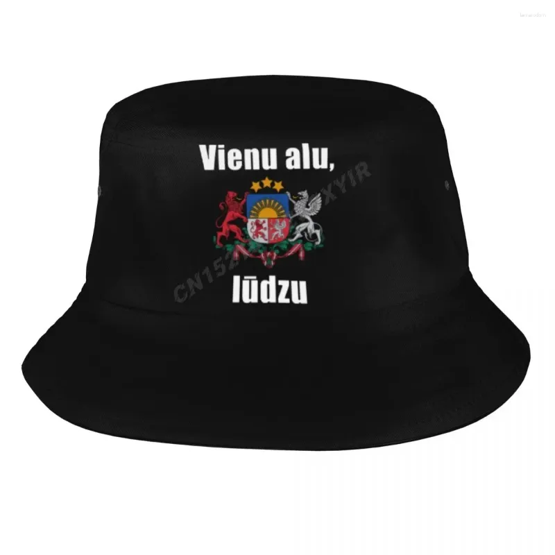 Berets Bucket Hats Vienu Alu Ludzu Please In Latvian Latvijas Republika Latvia Sun Shade Cool Outdoor Fisherman Caps Fishing Hat