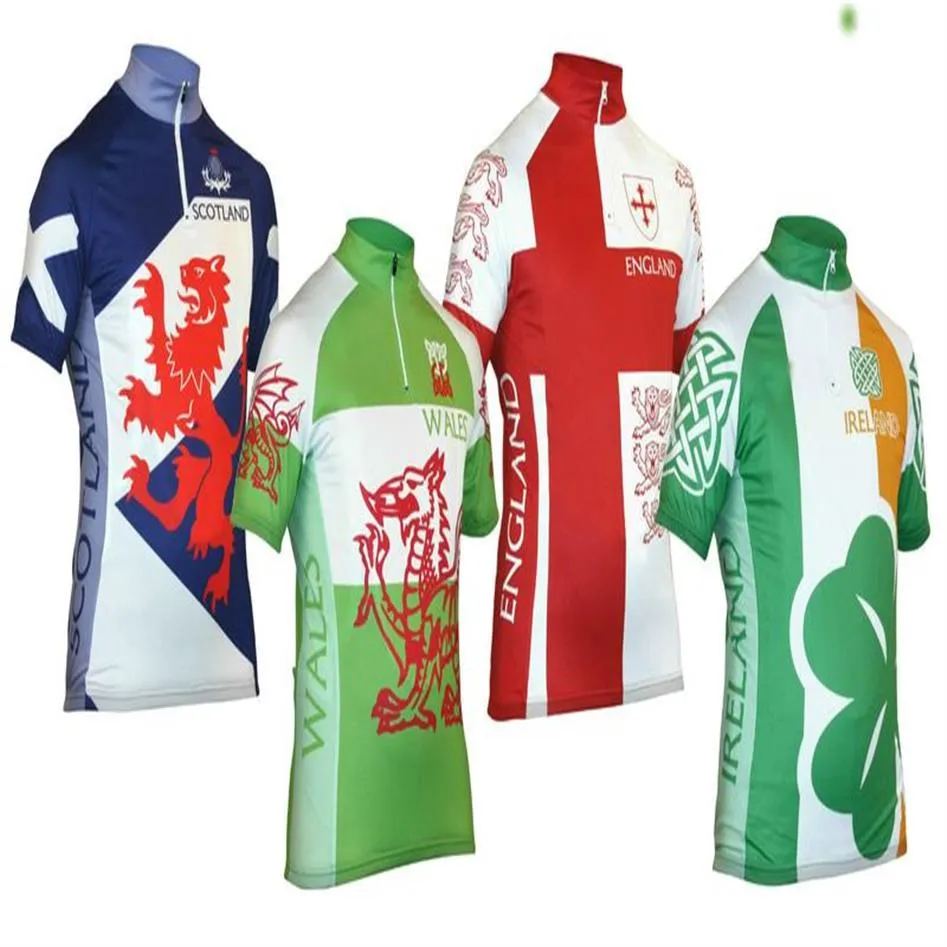 2022 nacional escócia país de gales irlanda inglaterra camisa respirável ciclismo jerseys manga curta verão pano seco rápido mtb ropa ci270g