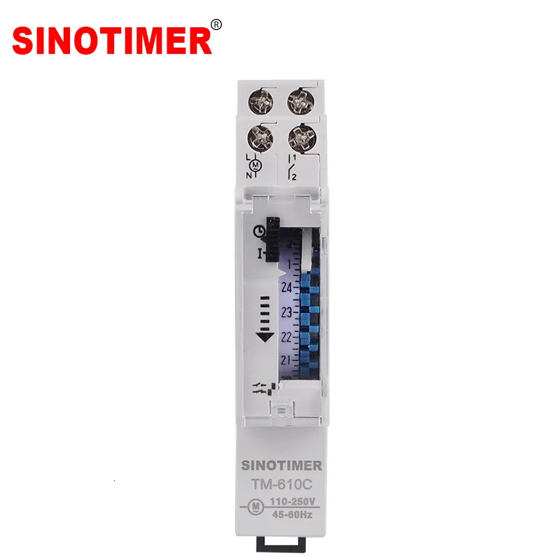 TIMERS 110-250V 16A Quartz Mechanical Timer 24 Hours Programmerbar DIN Rail Relay 15 minuters intervall Tid Switch Gauge Instruments 230422