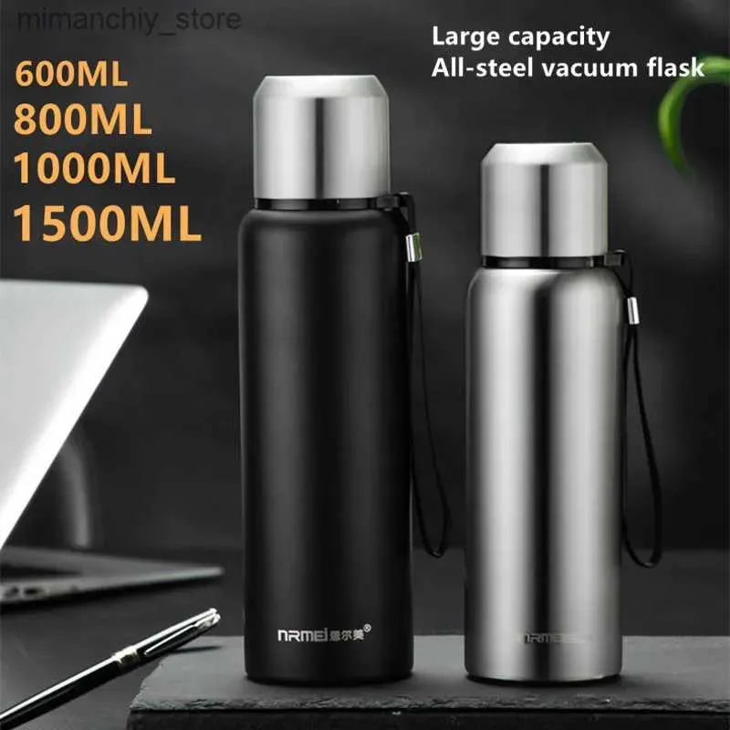 Bottiglia d'acqua Thermos Stainss Boccetta per vuoto in acciaio Portab esterno Auto Caffè Acqua Bott Corda Filtro Bott isolato 600/800/1000 / 1500ML Q231122