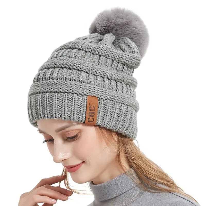 Bons de bonnet de bonnet / crâne chapeau femme flexible soft pure fashion tricot tricot chapeurs hip hop capride randonnée de randonnée de ski sportif féminin / crâne