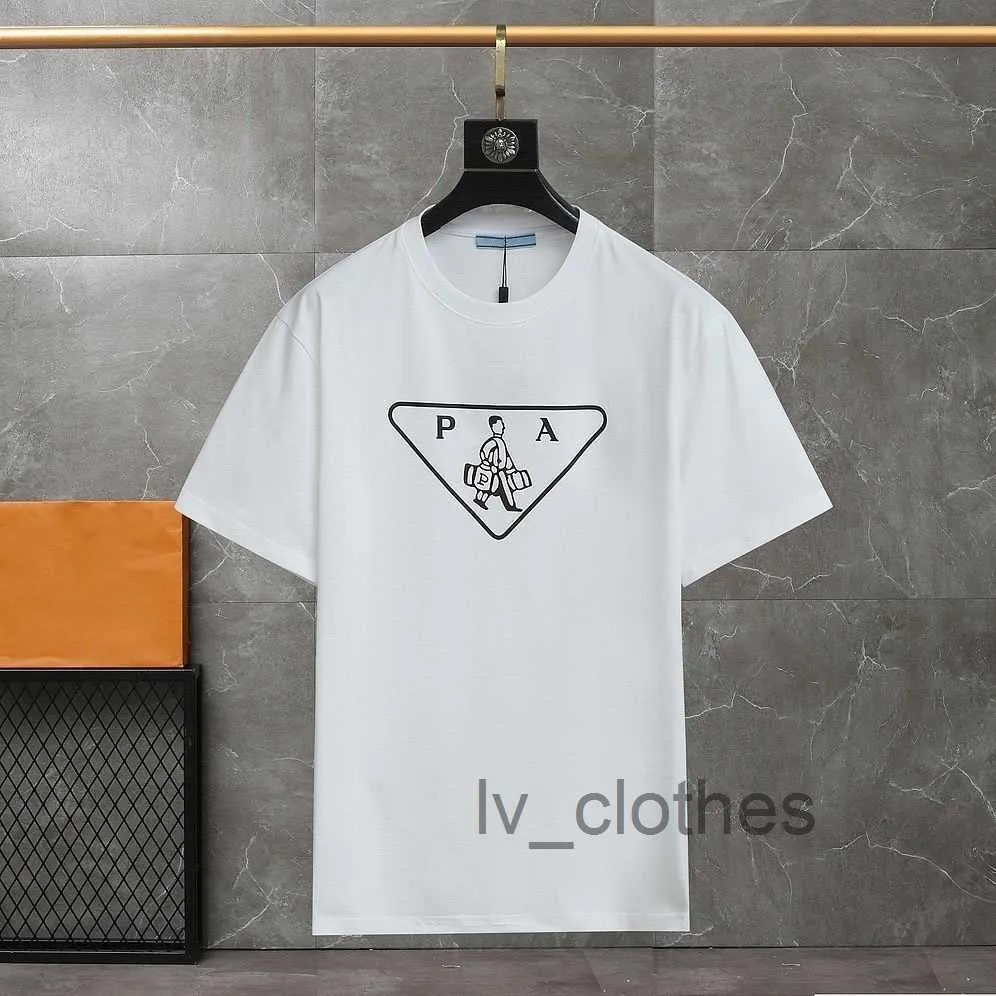 T-shirt décontracté pour hommes Chemise pour hommes célèbres en coton Chemise respirante Couple pour femmes Coupe ajustée Col rond T-shirt à manches courtes T-shirt noir et blanc