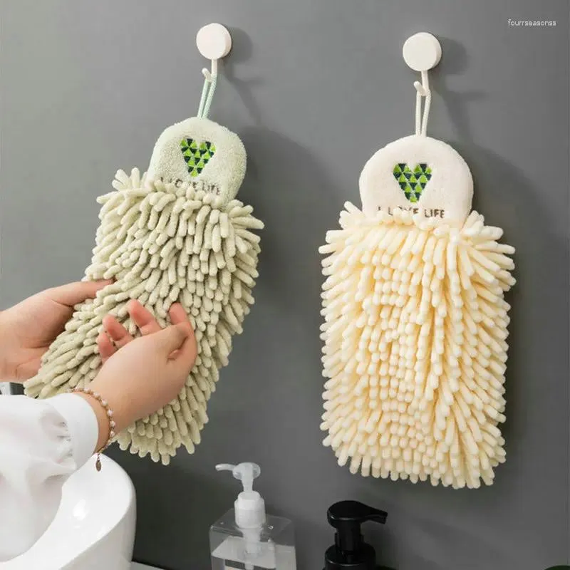 Toalha chenille toalhas de mão super absorvente lenço de secagem rápida com laços cores sólidas cozinha banheiro crianças adulto microfibra