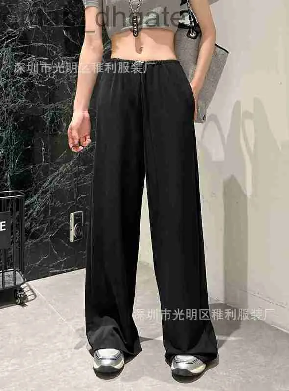 Spodnie damskie Capris Designer Pasband Shrurint Linowe spodnie swobodne spodnie damskie luźne, szczupłe, zakrywające mięso, wszechstronne spodni z szerokiem 338p