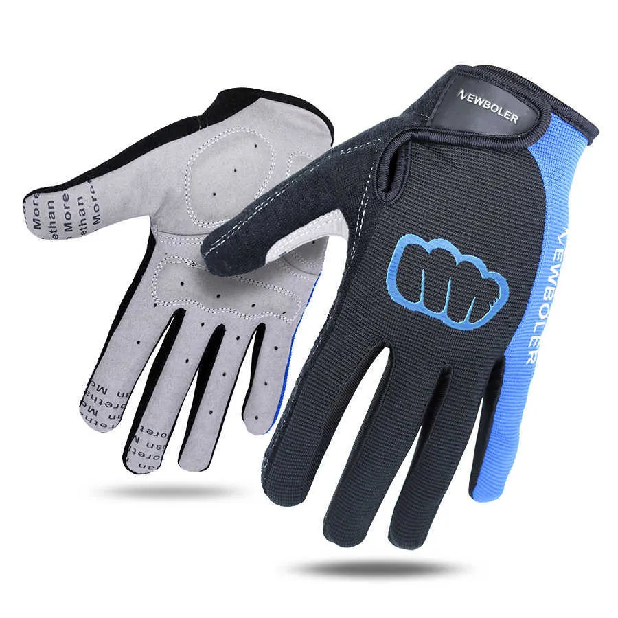 Cycling -handschoenen Newboler Cycling Gloves Men Sport Full Finger Anti Slip Gel Pad Motorcycle MTB Road Bike Bicycle Winterhandschoenen Lange vinger J230422