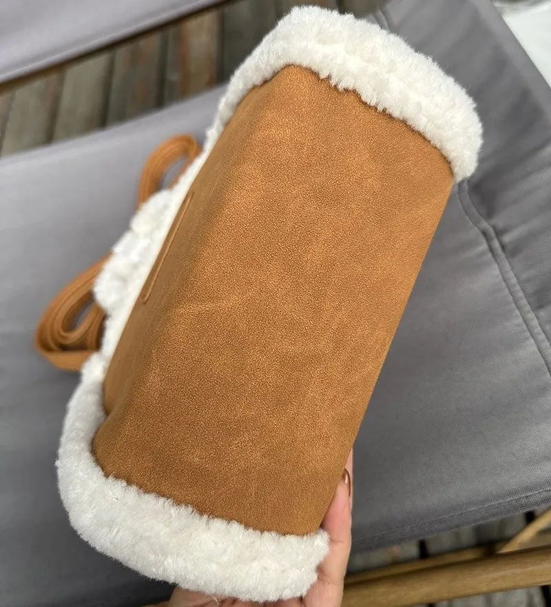Teddy fleece clutch hotsell