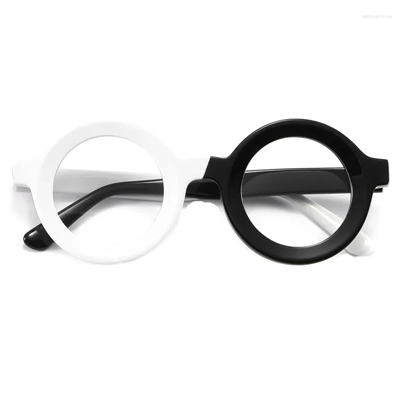 Солнцезащитные очки в оправе из ацетата, дизайнерские брендовые очки в японском стиле для мужчин и женщин, модные черные очки по рецепту с упаковкой